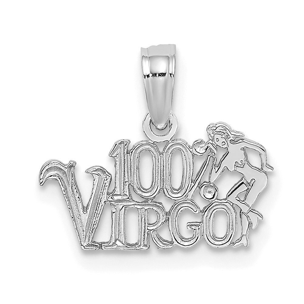Million Charms 14k WG 100% VIRGO Zodiac Charm Pendant